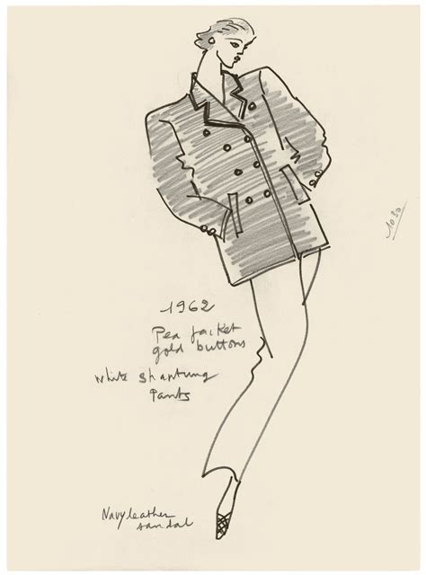 yves saint laurent jacket draw|yves saint laurent sketches.